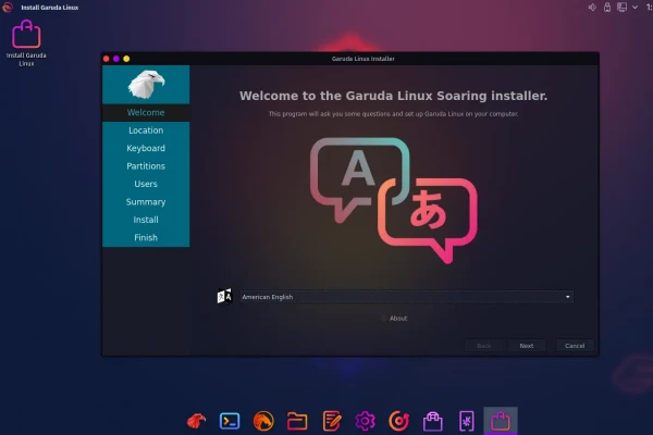 Garuda Linux - Welcome Screen